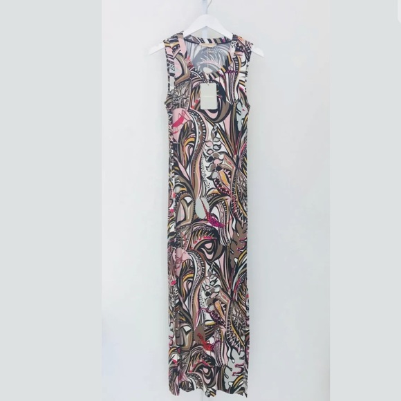 EMILIO PUCCI GRASSHOPPER PRINT MAXI DRESS US 6 / IT 40 NWTS! - Picture 3 of 12